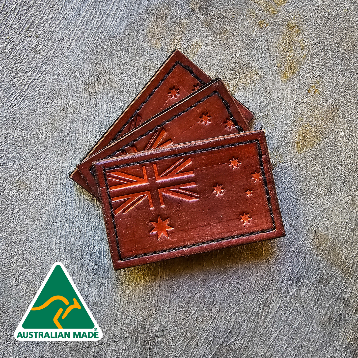 Australian Flag Leather Patch
