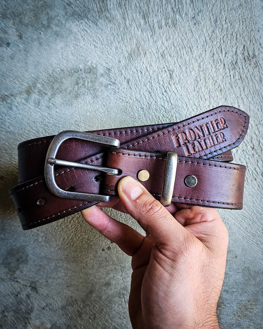 The FRONTIER Belt - Stitched Leather Belt